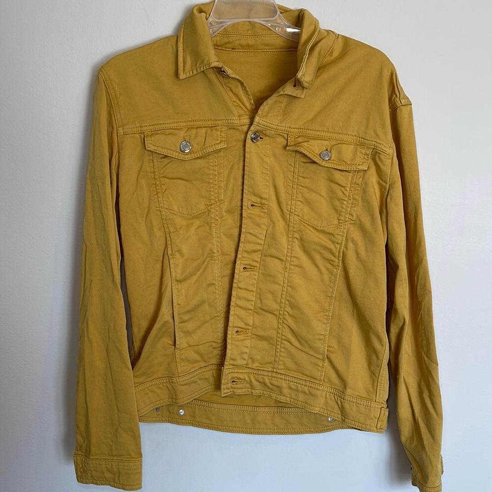 ZARA men small yellow denim jacket